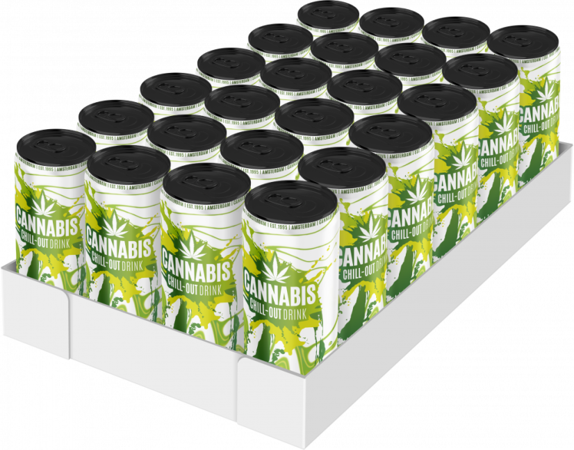 Napój Cannabis Chillout Drink (250 ml) - Taca (24 puszki)
