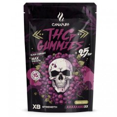 CanaPuff THCp Gummies Black Currant, 5 miếng x 5 mg, 25 mg