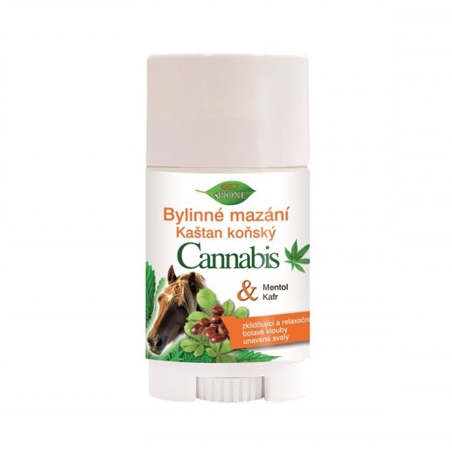 Bione Bálsamo herbal Bio Cannabis en barra Castaño de indias, 45 ml - paquete de 20 piezas