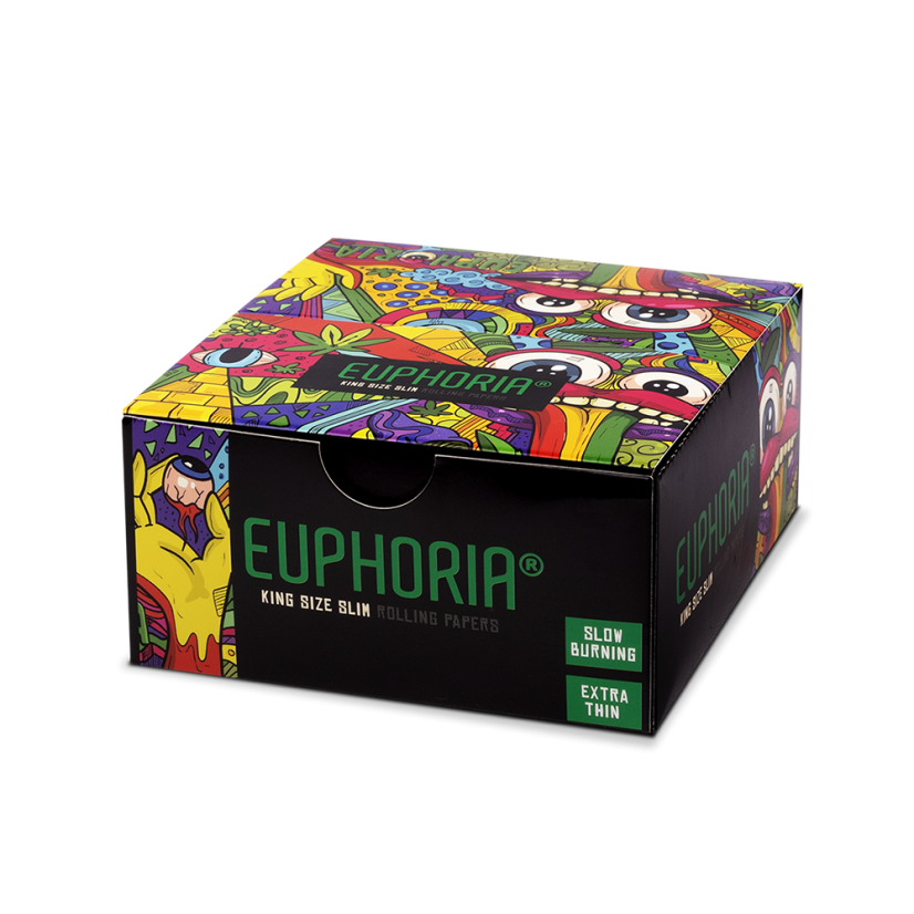 Euphoria Vibrant Rolling Papers Kingsize Slim - Кутия с 50 опаковки