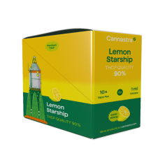 Cannastra THCP Vape Pen Lemon Starship, calidad THCP 90 %, 1 ml - Caja expositora, 10 piezas