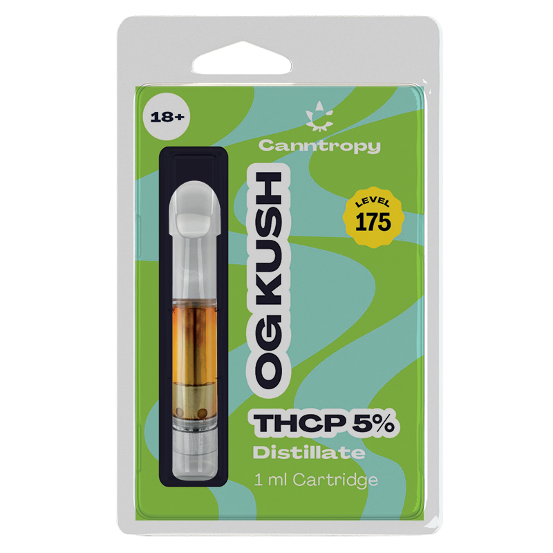 Canntropy THCP kasetė OG Kush – 5% THCP, 90% CBD, 1 ml