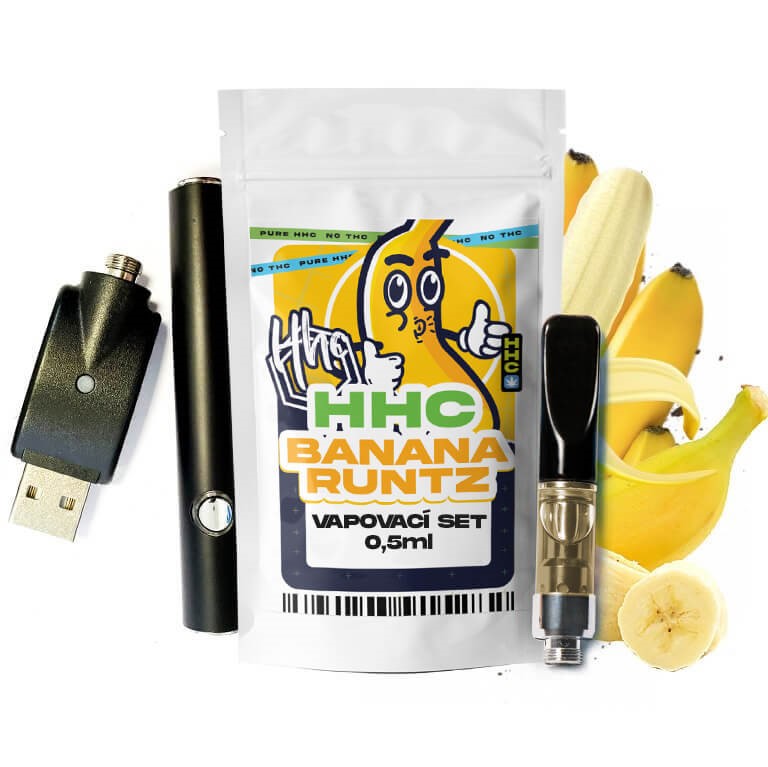 Czech CBD HHC komplekti aku + kassett Banana Runtz 94%, 0,5 ml