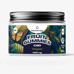 Canntropy Gummii cu fructe CBD Vegan, 30 buc x 10 mg, 300 mg CBD, 90 g