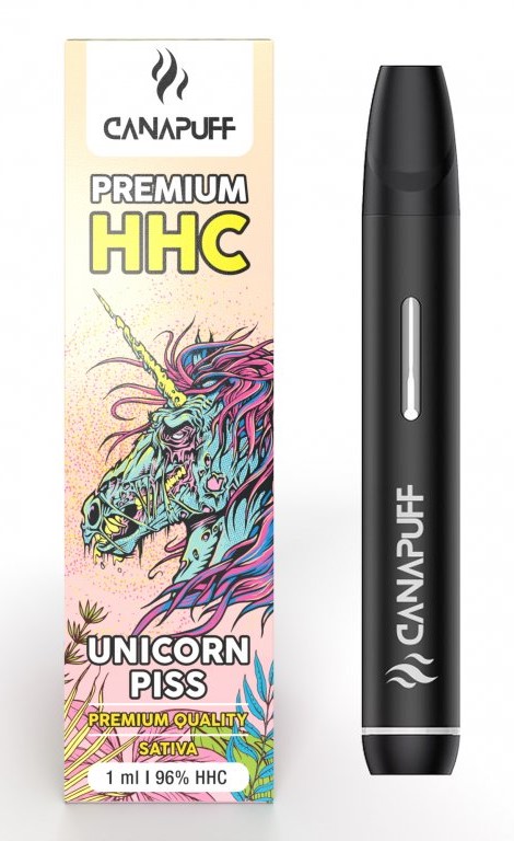 CanaPuff UNICORN PISS 96 % HHC - Vape pero za enkratno uporabo, 1 ml