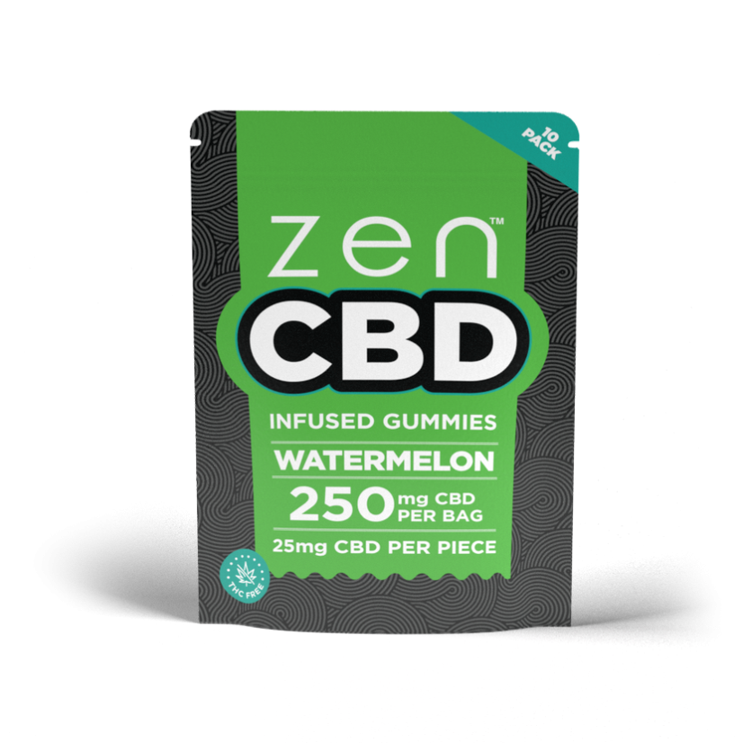 ZEN CBD Gummies - Диня, 250 mg, 10 бр., дисплейна кутия 10 бр.