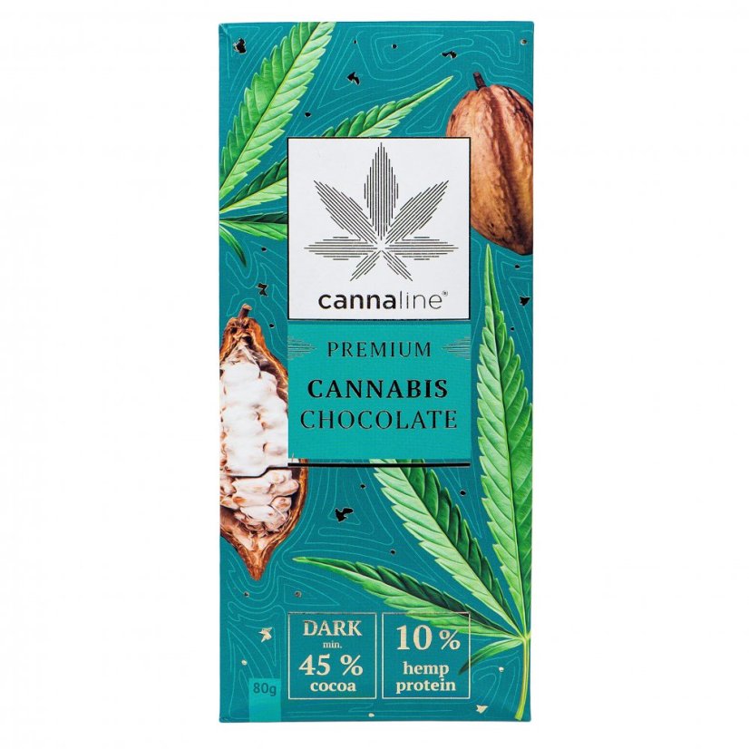 CANNALINE Chocolate amargo com cânhamo 80g