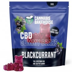 Cannabis Bakehouse CBD Gummi Bears - Blackcurrant, 30g, 22 pcs x 4mg CBD