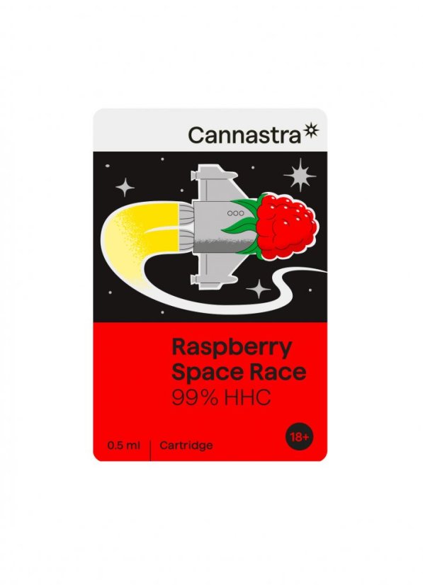 Cannastra HHC kasetne Raspberry Space Race, 99%, 0,5 ml