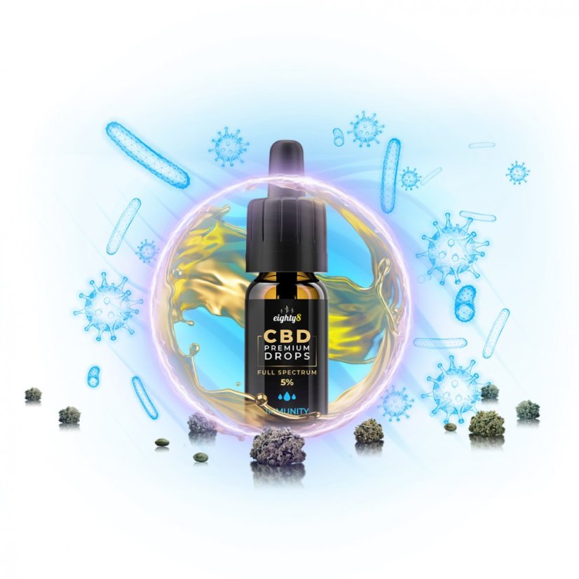 Eighty8 Imunity CBD Drops, 5%, 10ml, 500mg