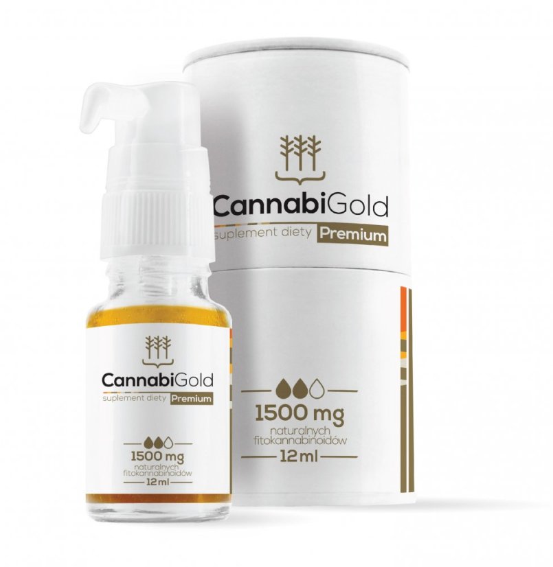 CannabiGold Prémium aranyszínű olaj 15% CBD 10 g, 1500 mg