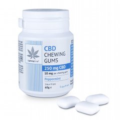 Cannaline Żelki CBD Miętowe, 250 mg CBD, 25 szt. x 10 mg, 60 g