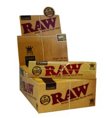 Papiers Raw Papers Classic King Size Slim, 110 mm, 50 pièces dans une boîte