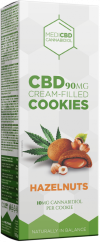 MediCBD Hazelnoten Crème Gevulde Koekjes (90 mg) - Doos (18 pakjes)