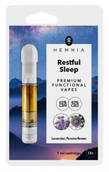 Hemnia Cartridge Restful Sleep - 40 % CBD, 60 % CBN, lavender, passionflower, 1 ml
