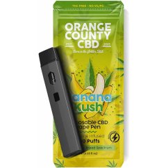 Orange County CBD Caneta Vape Banana Kush, 600mg CBD, 1ml, (10 unidades/pacote)
