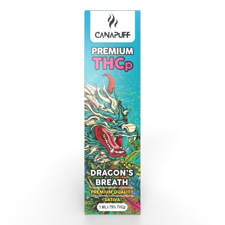 CanaPuff DRAGON'S BREATH 79 % THCp - Писалка за еднократна употреба, 1 ml