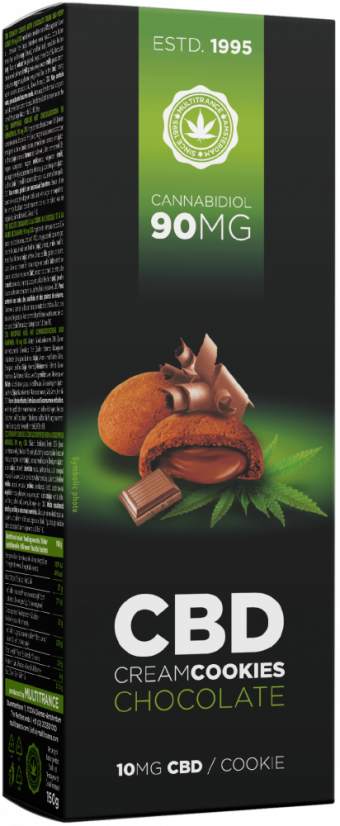 Μπισκότα με κρέμα σοκολάτας CBD (90 mg) - Κουτί (18 συσκευασίες)