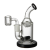 Groove Micro Tube Glass Rig, Clear and Black