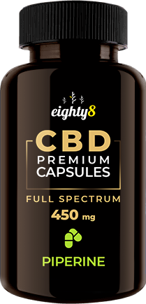 Eighty8 Cbd & Piperine Капсули 30 шт х 15 мг - 450 мг