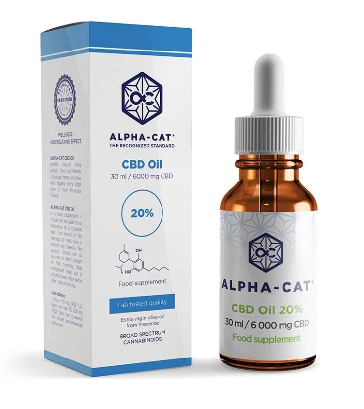 Alpha-CAT CBD Hampi olía 20%, 30 ml, 6000 mg