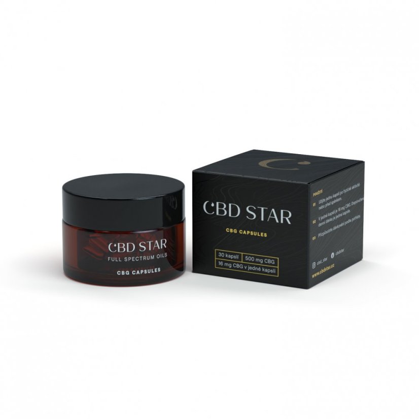 CBD Star Kapslar CBG 5 %, 500 mg, 30 kapslar