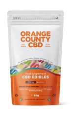 Orange County CBD Kirmėlės, kelioninė pakuotė, 200 mg CBD, 8 vnt, 50 G