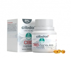 Cibdol Cápsulas de gel 5% CBD, 500 mg CBD, 60 cápsulas