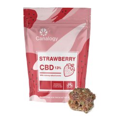 Canalogy CBD Hampblomst Jordbær 13 %, 1 g - 1000 g