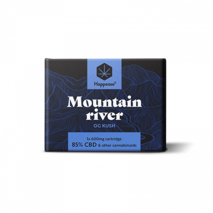 Happease CBD kassett Mountain River 600 mg, 85% CBD