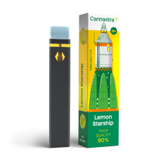 Cannastra THCP Vape Pen Lemon Starship, THCP 90% kokybė, 1 ml