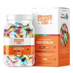 Orange County CBD Gummies Worms, 70 ks, 3200 mg CBD, 535 g