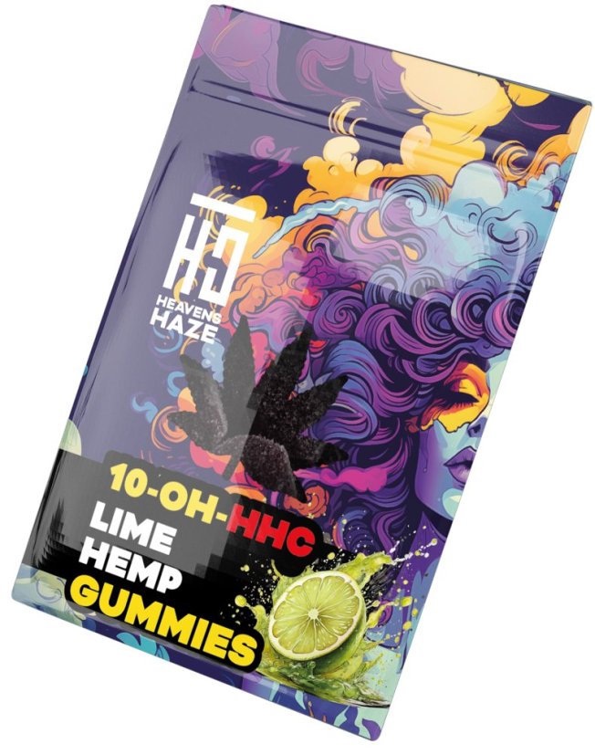 Heavens Haze 10-OH-HHC Gummies Jeruk Nipis Rami, 3 pcs