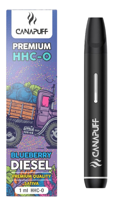 CanaPuff Blueberry Diesel 96% HHC-O - za enkratno uporabo, 1 ml