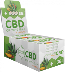 Chicle MediCBD Mango CBD (36 mg de CBD), 24 cajas en expositor