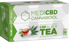 MediCBD ブラックティー (ティーバッグ 20 個入り)、CBD 7.5 mg - カートン (10 箱)