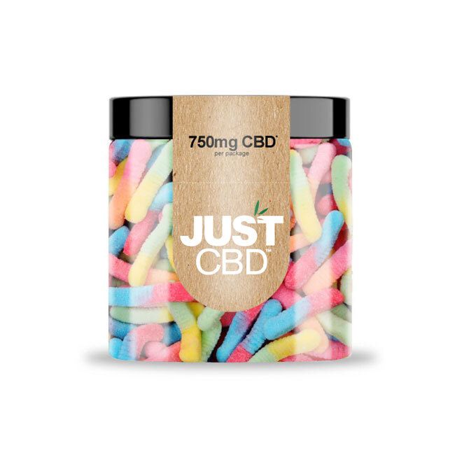 JustCBD Гуми кисели црви 250 мг - 3000 мг ЦБД