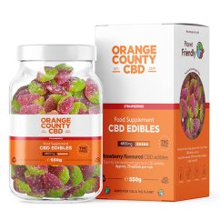 Orange County CBD Gummies jordbær, 70 stk, 4800 mg CBD, 550 G