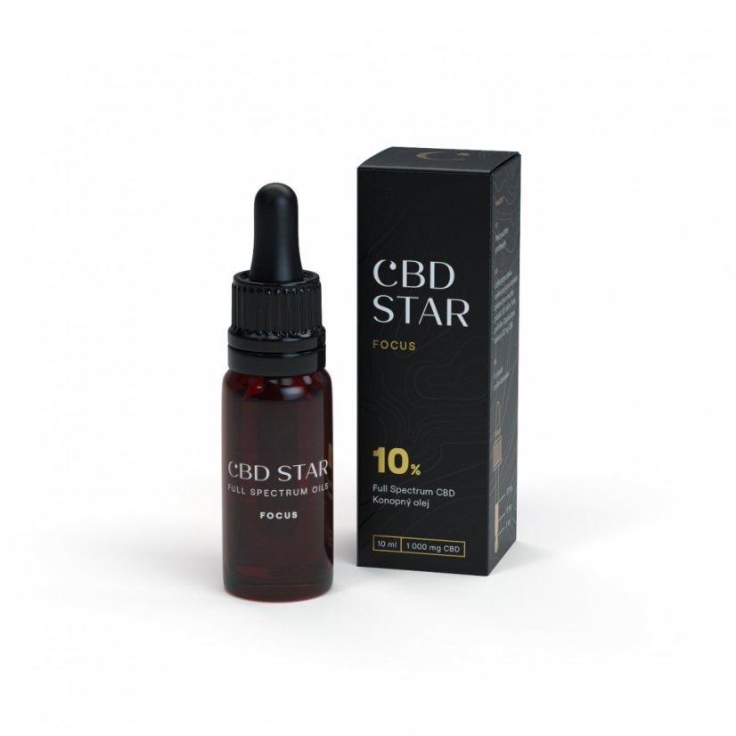 CBD Star Aceite de cáñamo CBD FOCUS 10%, 10 ml, 1000 mg