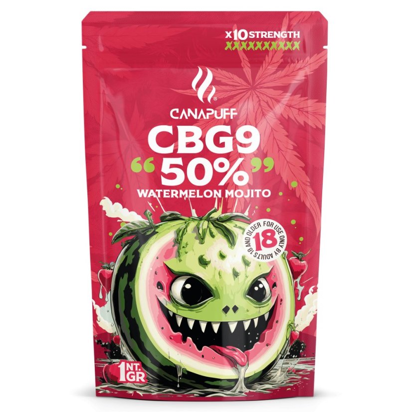 CanaPuff CBG9 Квіти Кавун Мохіто, 50 % CBG9, 1 г - 5 г