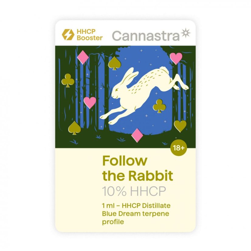 Cannastra HHCP hylki Follow the Rabbit (Blái draumurinn), 10%, 1 ml