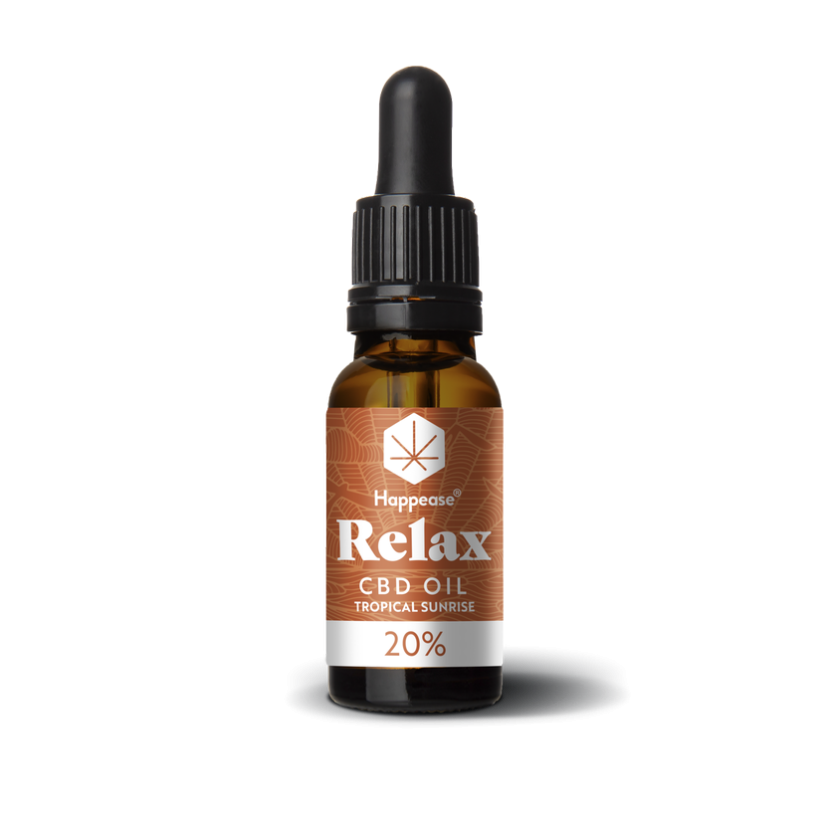 Happease Relax CBD ulje Tropical Sunrise, 20% CBD, 2000 mg, 10 ml
