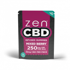 Gummies ZEN CBD - Mixed Berry, 250mg, 10 buc, cutie de prezentare 10 buc