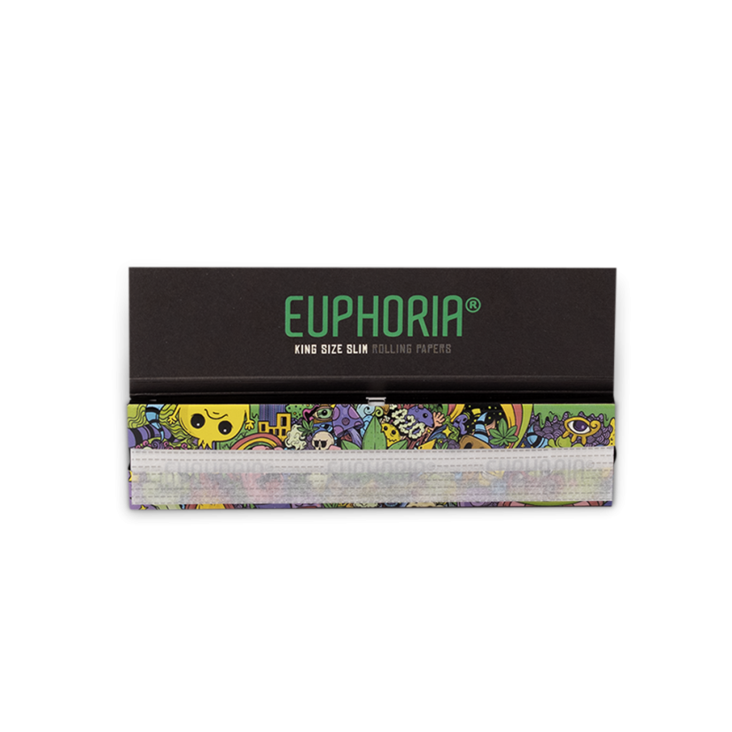 Euphoria Whimsical Rolling Papers Kingsize Slim - Κιβώτιο οθόνης με 50 πακέτα