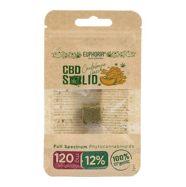 Euphoria CBD presset hamp Cantaloupe Haze 1 gram, 12%, 120 mg CBD