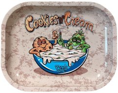Best Buds Cookies And Cream Metal Rolling Trey Żgħir, 14x18 ċm