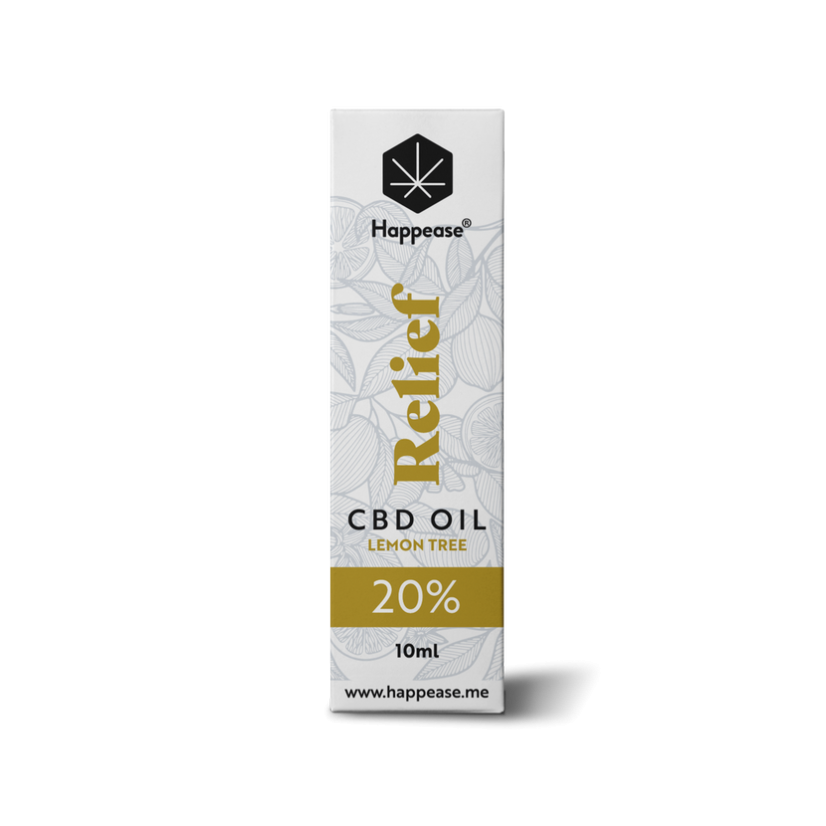 Happease Relief CBD-olie Citroenboom, 20% CBD, 2000 mg, 10 ml