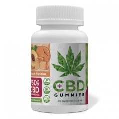 Euphoria CBD Gummies ħelu Ħawħ 750 mg CBD, 30 biċċa x 25 mg