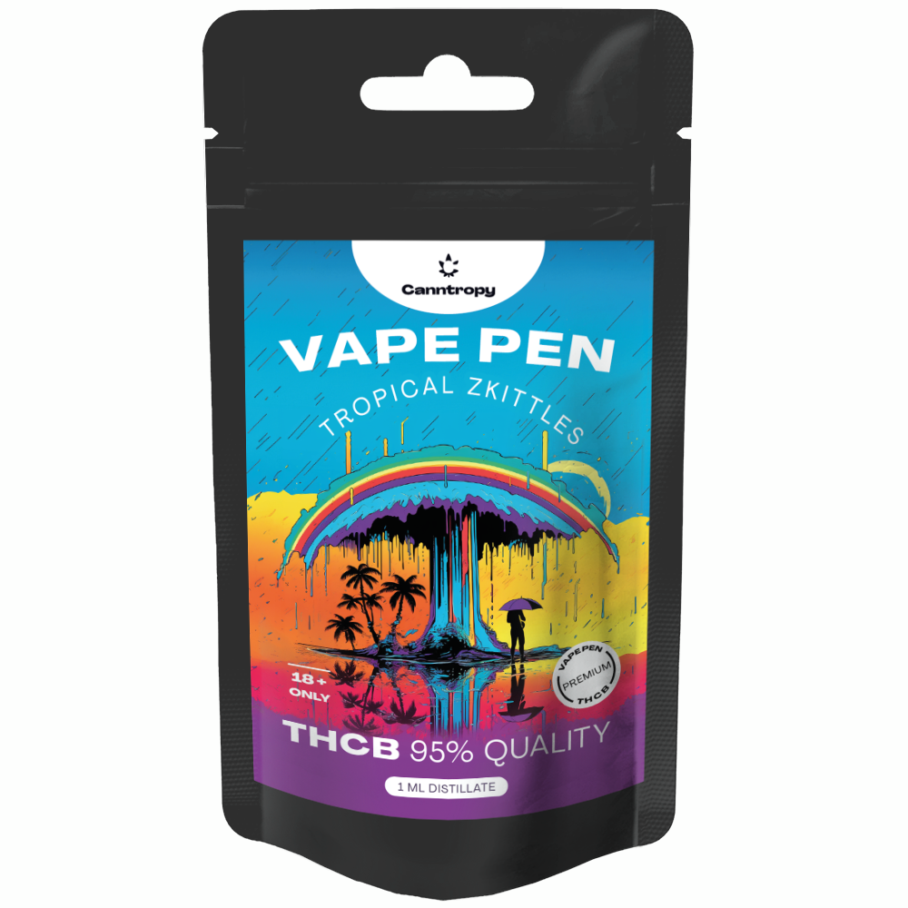 Canntropy THCB Vape Pen Tropical Zkittles 1ml, THCB 95% quality | Canatura  Wholesale