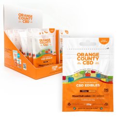 Orange County CBD Cubes, cestovné balenie 100 mg CBD, 25 g ( 20 ks / balenie )